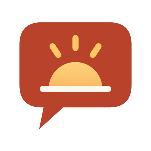Brightsay rising sun speech bubble